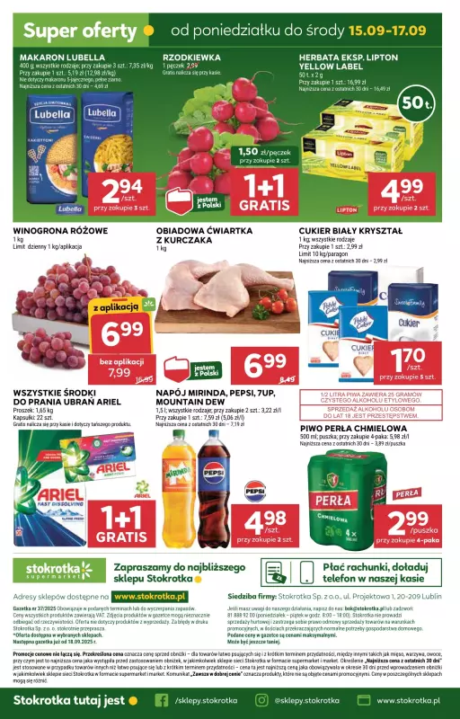 Stokrotka - gazetka promocyjna Gazetka Supermarket od czwartku 11.09 do środy 17.09 - strona 48