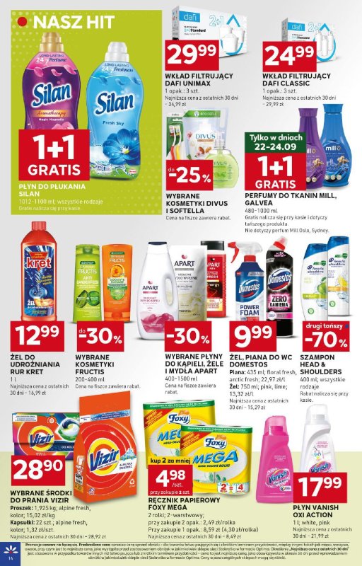 Stokrotka - gazetka promocyjna Gazetka Optima od czwartku 18.09 do środy 24.09 - strona 14