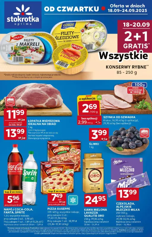 Stokrotka - gazetka promocyjna Gazetka Optima od czwartku 18.09 do środy 24.09