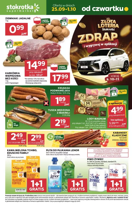 Stokrotka - gazetka promocyjna Gazetka Supermarket od czwartku 25.09 do środy 01.10