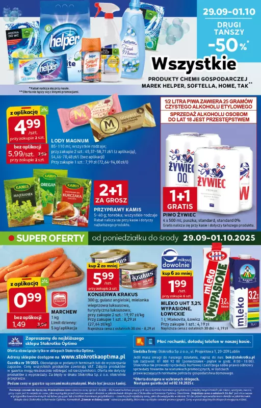 Stokrotka - gazetka promocyjna Gazetka Optima od czwartku 25.09 do środy 01.10 - strona 16