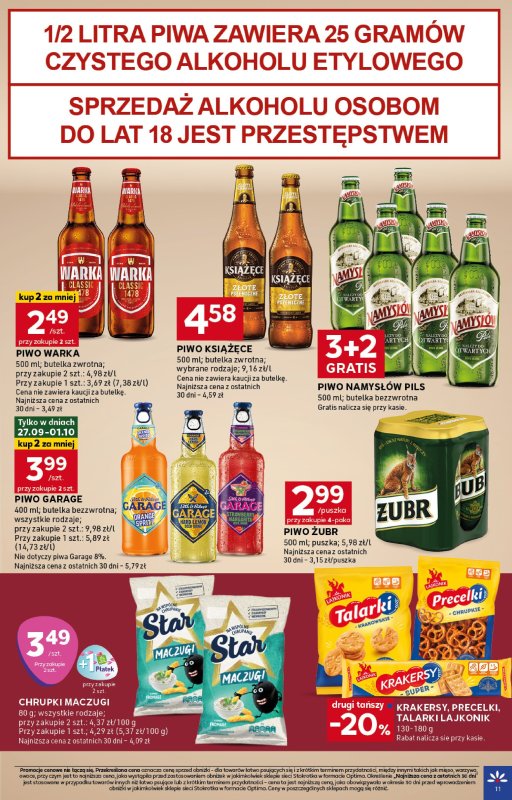 Stokrotka - gazetka promocyjna Gazetka Optima od czwartku 25.09 do środy 01.10 - strona 11