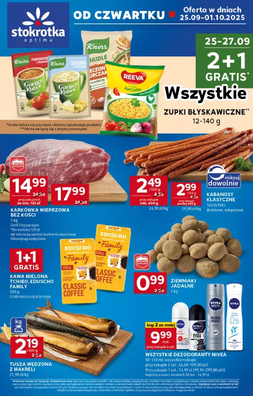 Stokrotka - gazetka promocyjna Gazetka Optima od czwartku 25.09 do środy 01.10