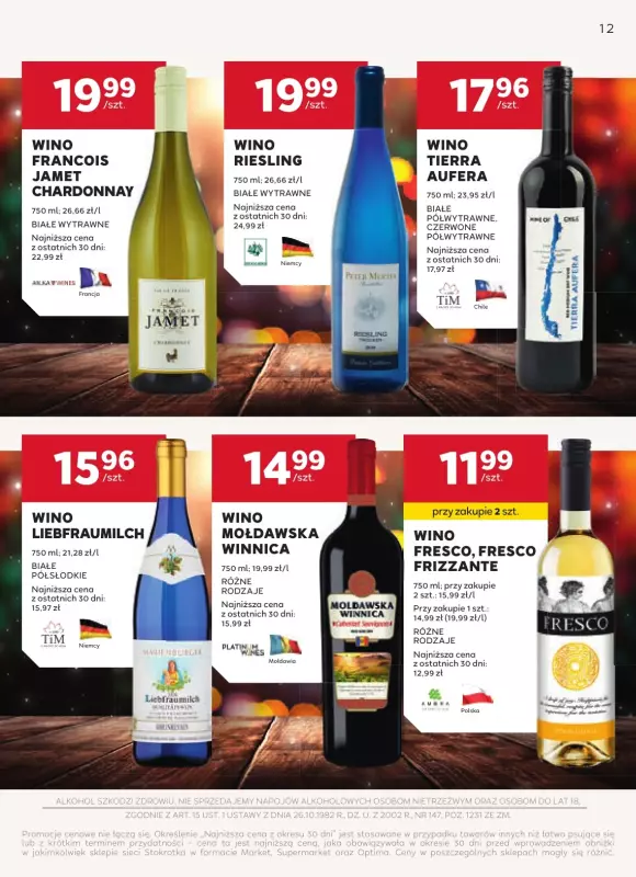 Stokrotka - gazetka promocyjna W dobrym smaku od czwartku 09.10 do środy 05.11 - strona 12
