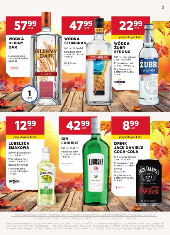 Stokrotka - gazetka promocyjna W dobrym smaku od czwartku 09.10 do środy 05.11 - strona 3