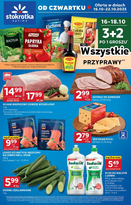 Stokrotka - gazetka promocyjna Gazetka Optima od czwartku 16.10 do środy 22.10