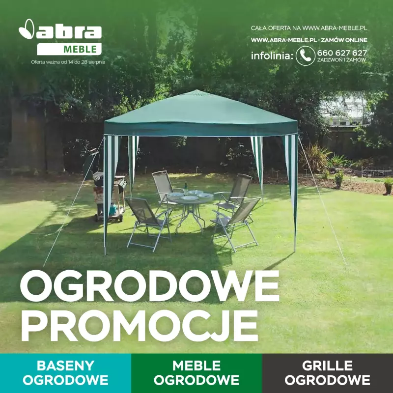 Abra Meble - gazetka promocyjna Ogrodowe promocje od wtorku 20.08 do środy 28.08