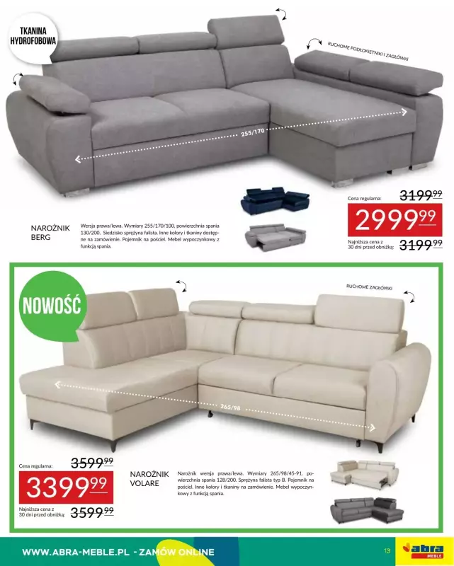 Abra Meble - gazetka promocyjna Oferta meblowa od poniedziałku 19.05 do czwartku 29.05 - strona 13