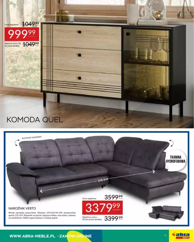 Abra Meble - gazetka promocyjna Oferta meblowa od poniedziałku 19.05 do czwartku 29.05 - strona 11