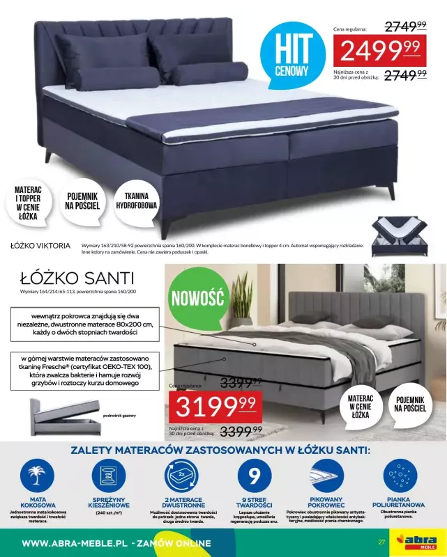 Abra Meble - gazetka promocyjna Oferta meblowa od poniedziałku 19.05 do czwartku 29.05 - strona 27