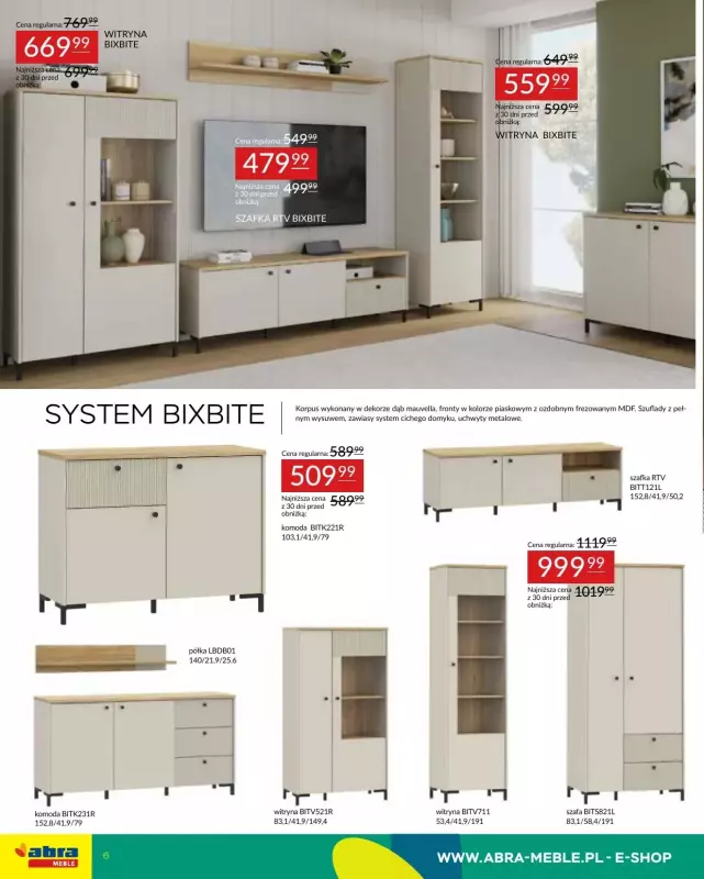 Abra Meble - gazetka promocyjna Oferta meblowa od poniedziałku 19.05 do czwartku 29.05 - strona 6