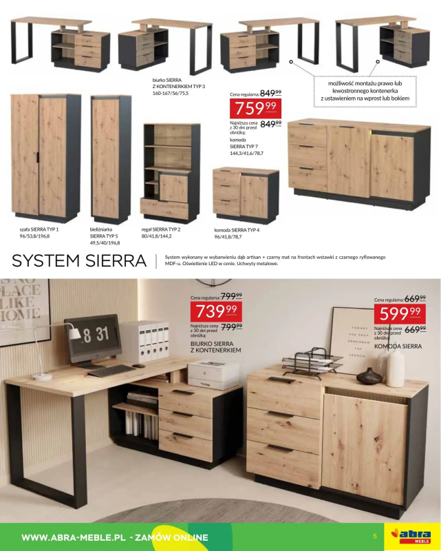 Abra Meble - gazetka promocyjna Gazetka od środy 18.06 do poniedziałku 07.07 - strona 5