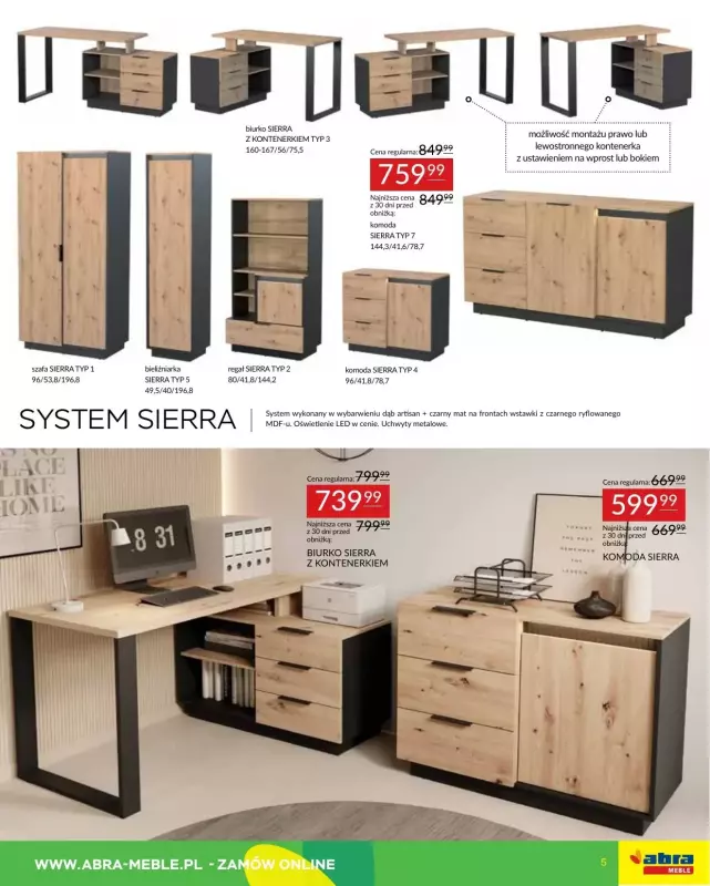 Abra Meble - gazetka promocyjna Gazetka od środy 18.06 do poniedziałku 07.07 - strona 5