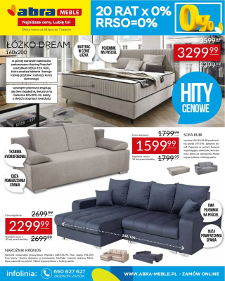 Abra Meble - gazetka promocyjna Gazetka od poniedziałku 28.07 do czwartku 07.08