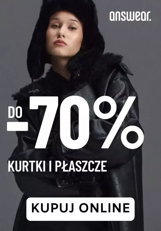 Answear - gazetka promocyjna Do -70% kurtki i płaszcze od środy 20.11 