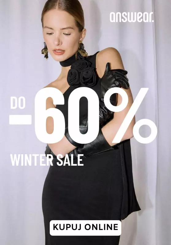 Answear - gazetka promocyjna Do -60% winter sale od poniedziałku 30.12 