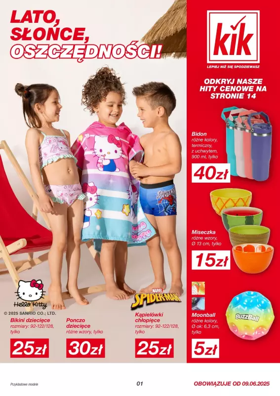 KiK - gazetka promocyjna Gazetka od poniedziałku 09.06 do niedzieli 15.06