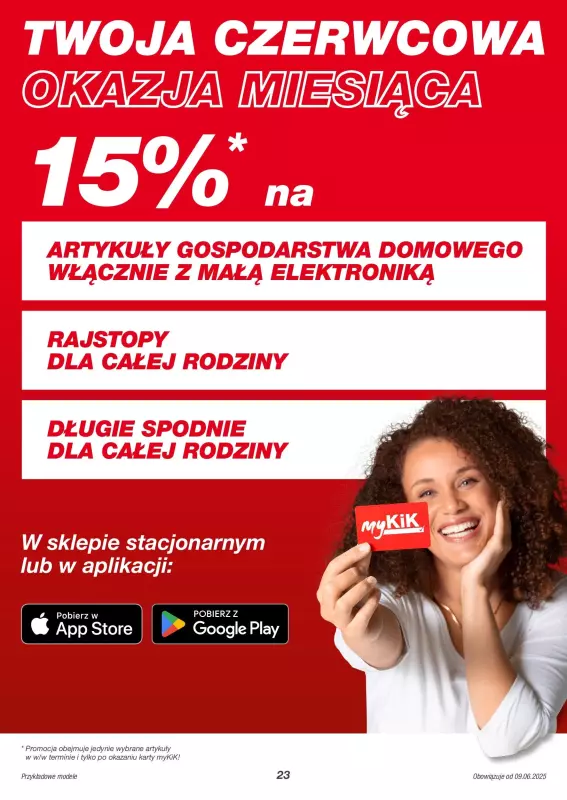 KiK - gazetka promocyjna Gazetka od poniedziałku 09.06 do niedzieli 15.06 - strona 23
