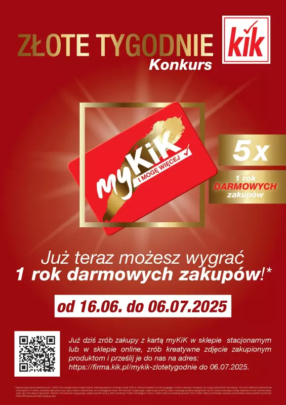 KiK - gazetka promocyjna Plakat od środy 18.06 do niedzieli 06.07