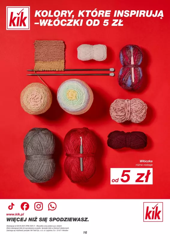KiK - gazetka promocyjna Gazetka od poniedziałku 08.09 do niedzieli 14.09 - strona 16