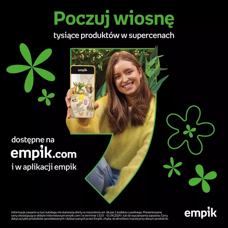 Empik - gazetka promocyjna Poczuj wiosnę z Empik od piątku 15.03 do poniedziałku 01.04