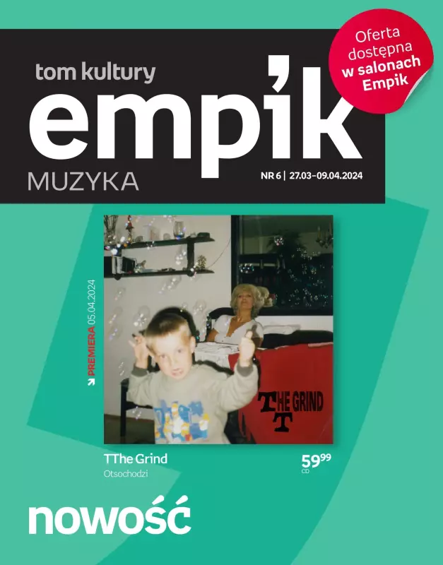 Empik - gazetka promocyjna Tom kultury: muzyka od piątku 29.03 do wtorku 09.04