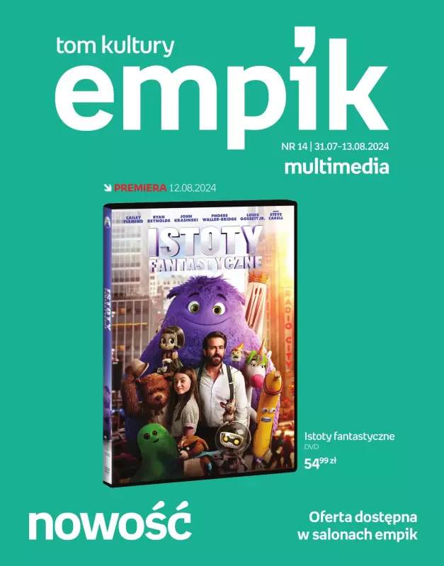 Empik - gazetka promocyjna Tom kultury: multimedia od środy 31.07 do wtorku 13.08