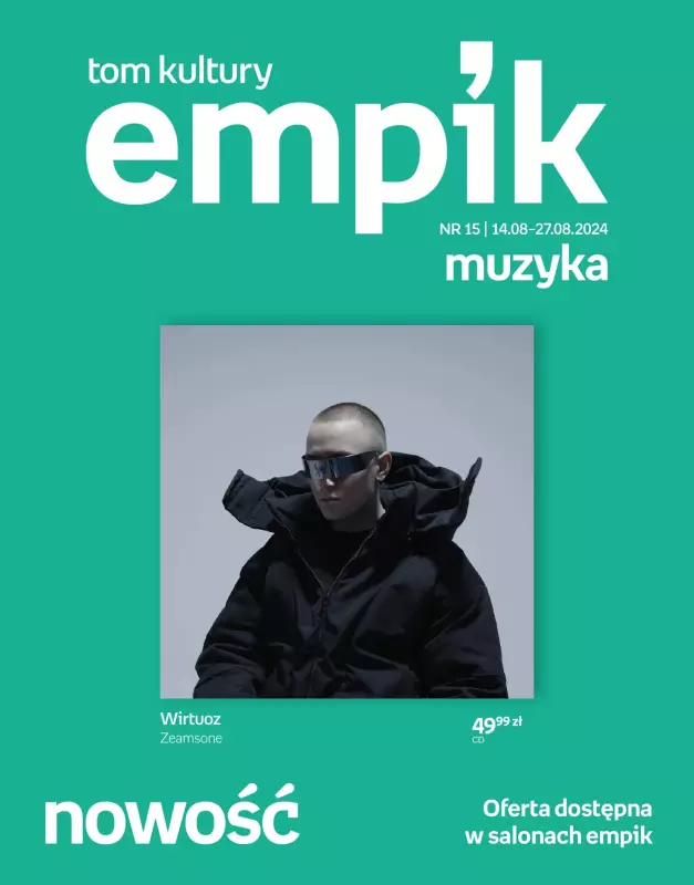 Empik - gazetka promocyjna Tom kultury: muzyka od środy 14.08 do wtorku 27.08