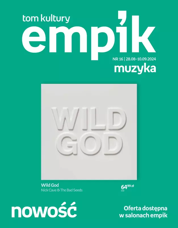 Empik - gazetka promocyjna Tom kultury: muzyka od środy 28.08 do wtorku 10.09