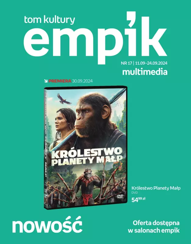 Empik - gazetka promocyjna Tom kultury: multimedia od środy 11.09 do wtorku 24.09