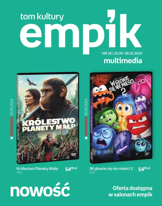 Empik - gazetka promocyjna Tom kultury: multimedia od środy 25.09 do wtorku 08.10