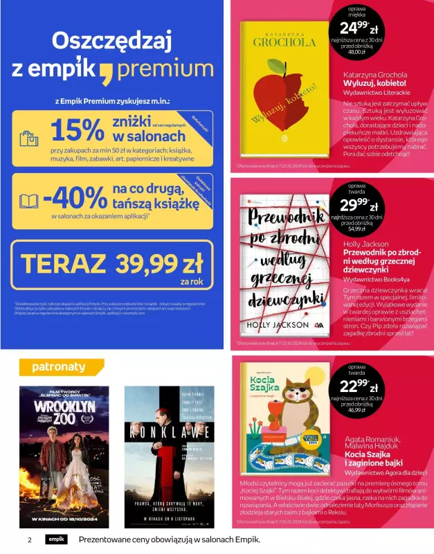 Empik - gazetka promocyjna Tom kultury: książki od środy 09.10 do wtorku 22.10 - strona 2