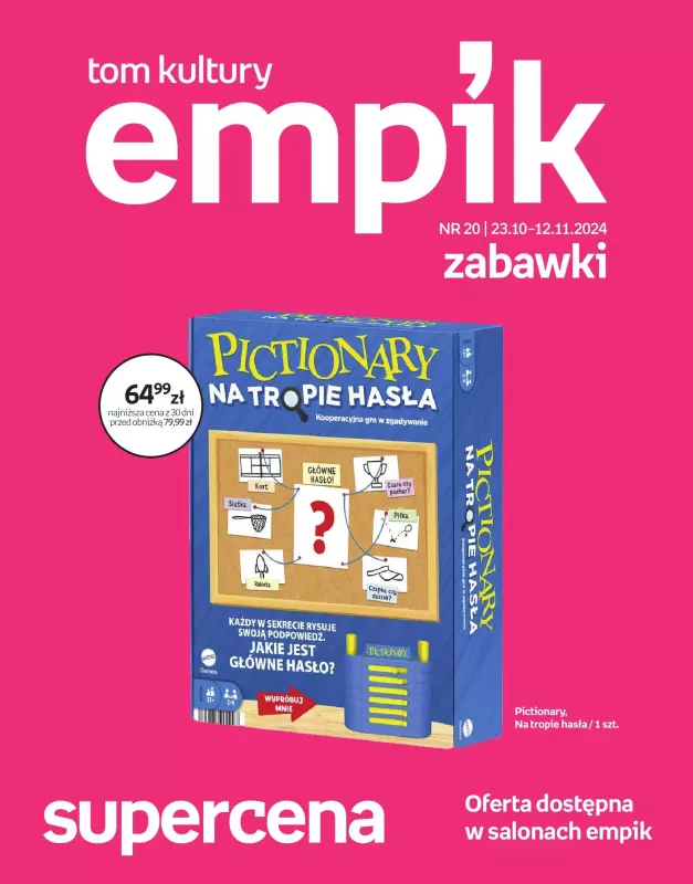 Empik - gazetka promocyjna Tom kultury: zabawki od środy 23.10 do wtorku 12.11