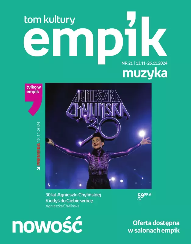 Empik - gazetka promocyjna Tom kultury: muzyka od czwartku 14.11 do wtorku 26.11