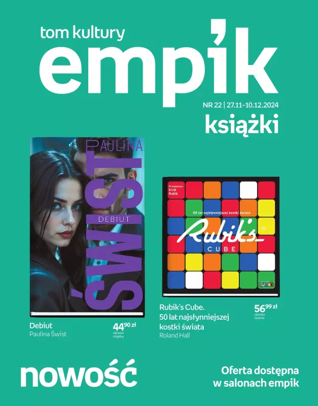 Empik - gazetka promocyjna Tom kultury: książki od środy 27.11 do wtorku 10.12