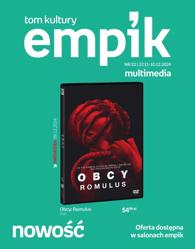 Empik - gazetka promocyjna Tom kultury: multimedia od środy 27.11 do wtorku 10.12