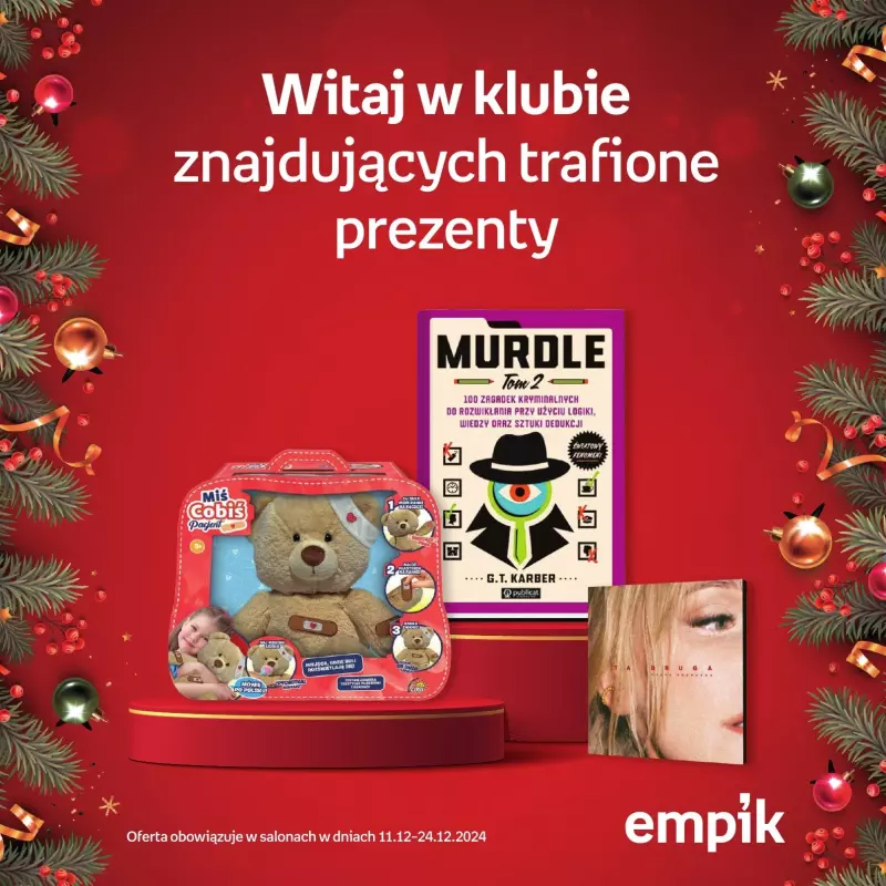 Empik - gazetka promocyjna Prezenty na święta Katalog od środy 11.12 do wtorku 24.12