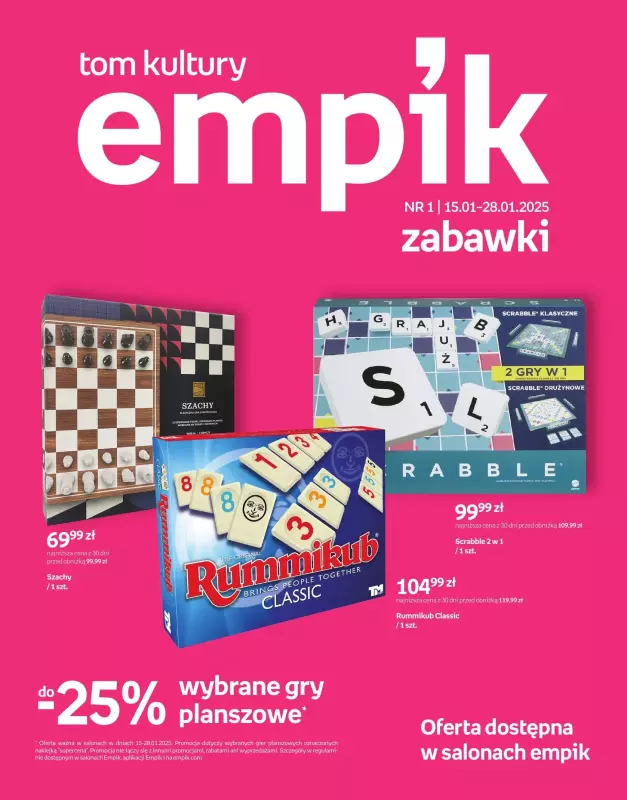 Empik - gazetka promocyjna Tom kultury: zabawki od środy 15.01 do wtorku 28.01