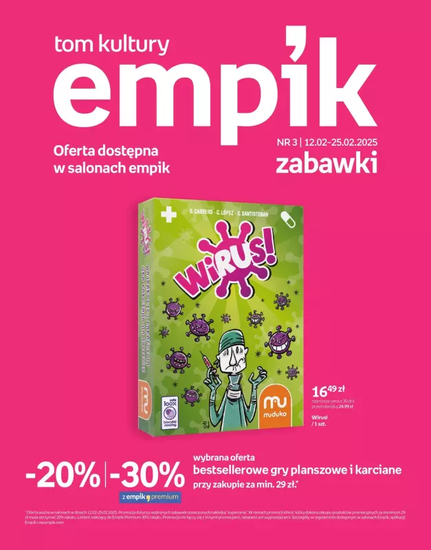 Empik - gazetka promocyjna Tom kultury: zabawki od czwartku 13.02 do wtorku 25.02