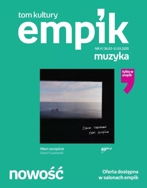 Empik - gazetka promocyjna Tom Kultury: muzyka od środy 26.02 do wtorku 11.03