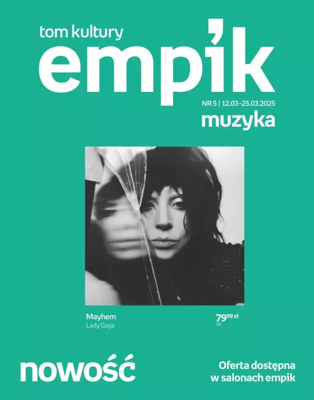 Empik - gazetka promocyjna Tom kultury: muzyka od środy 12.03 do wtorku 25.03