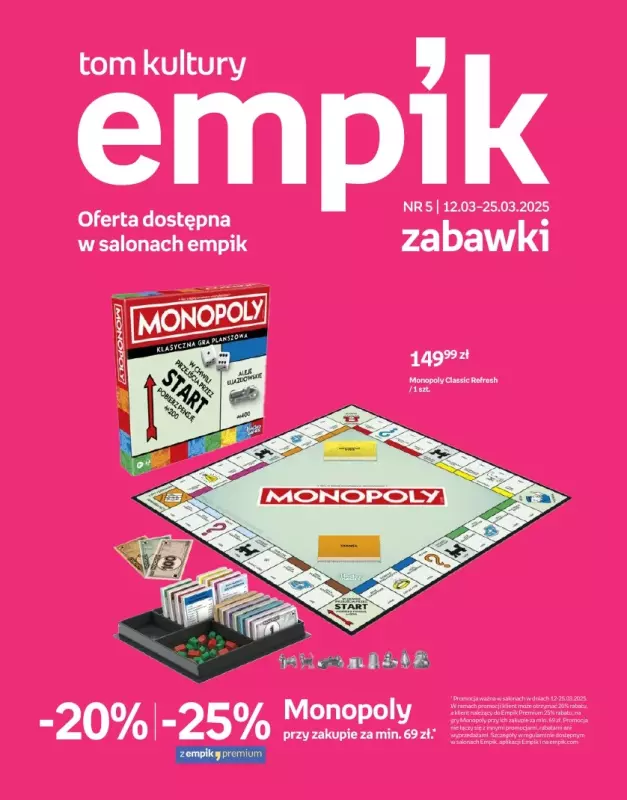 Empik - gazetka promocyjna Tom kultury: zabawki od środy 12.03 do wtorku 25.03