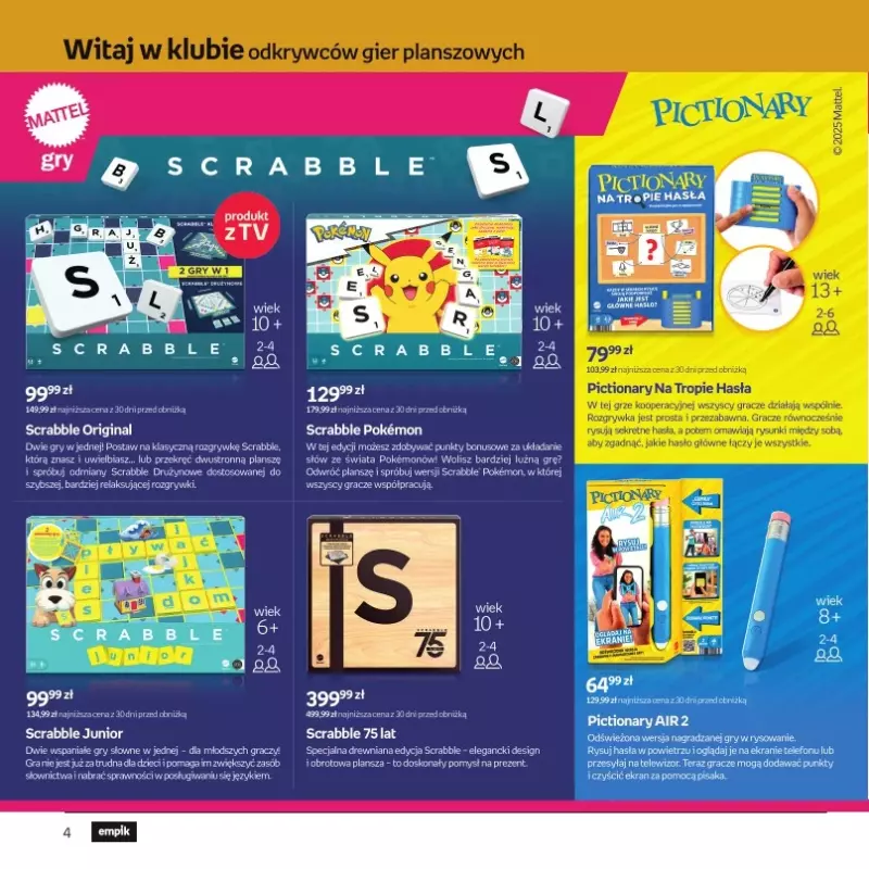 Empik - gazetka promocyjna Katalog Gier Planszowych od środy 09.04 do wtorku 22.04 - strona 4