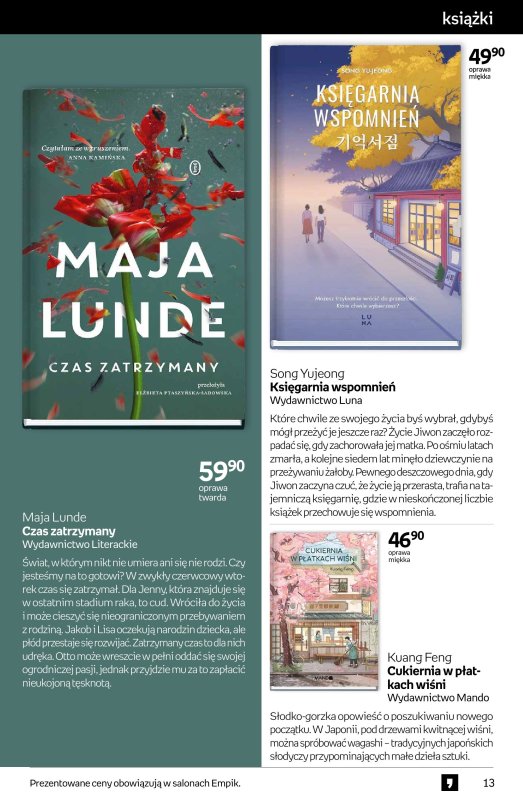 Empik - gazetka promocyjna Tom kultury - książka od środy 07.05 do wtorku 20.05 - strona 13