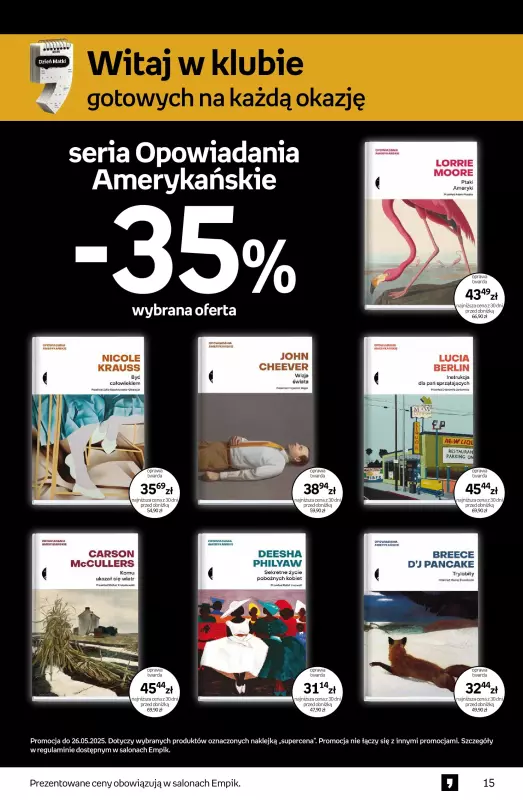 Empik - gazetka promocyjna Tom kultury - książka od środy 07.05 do wtorku 20.05 - strona 15