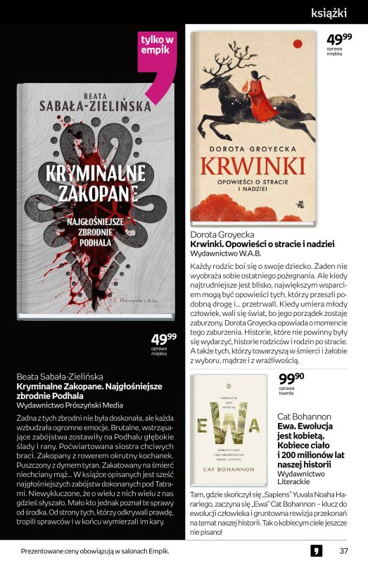 Empik - gazetka promocyjna Tom kultury - książka od środy 07.05 do wtorku 20.05 - strona 37