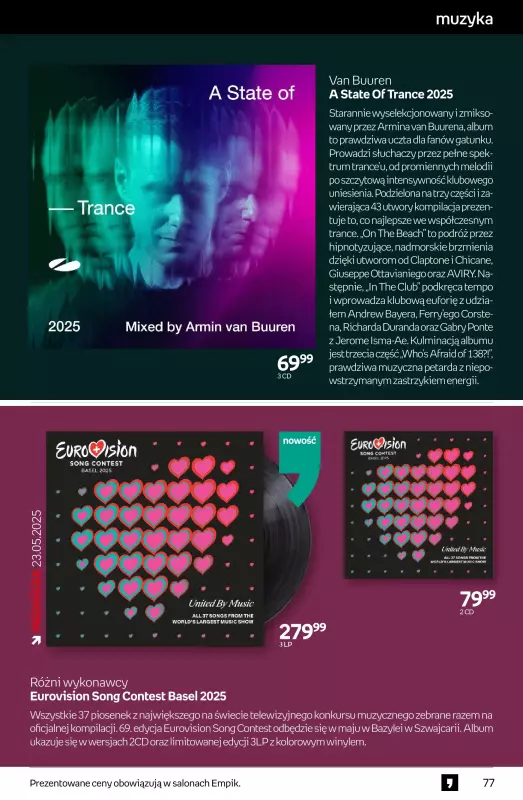 Empik - gazetka promocyjna Tom kultury: muzyka od środy 21.05 do wtorku 03.06 - strona 10