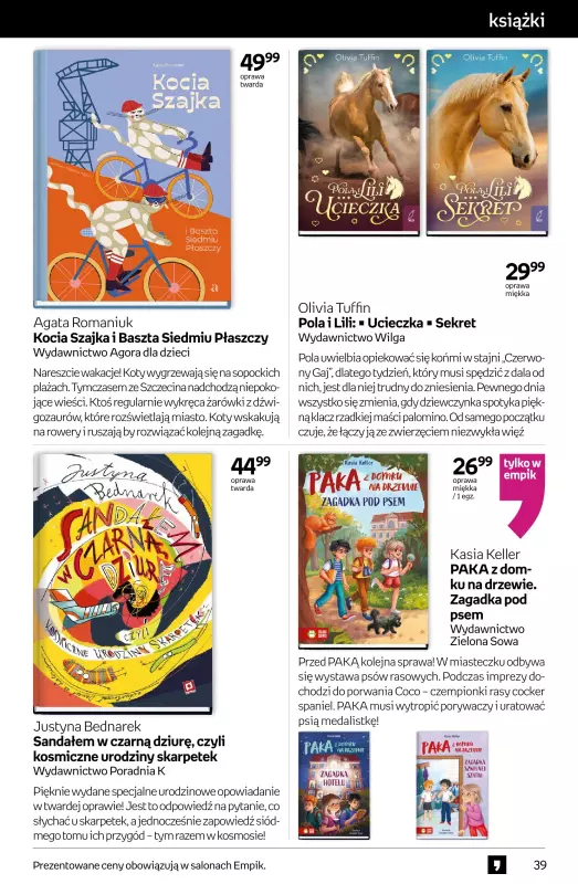 Empik - gazetka promocyjna Tom kultury: książki od środy 04.06 do wtorku 17.06 - strona 39
