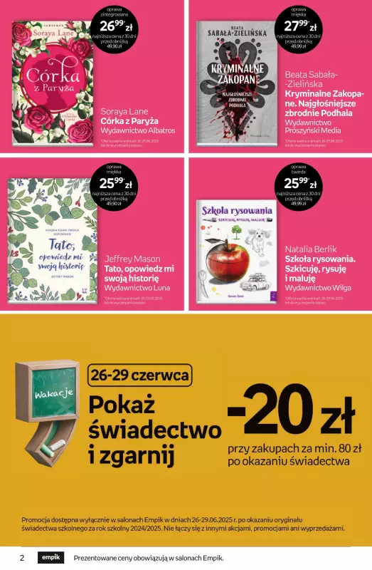 Empik - gazetka promocyjna Tom kultury: książki od środy 18.06 do środy 02.07 - strona 2