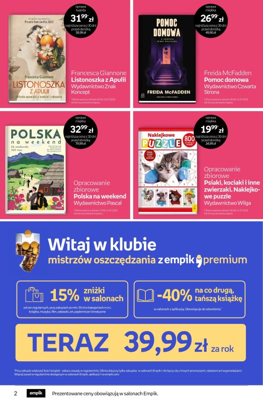 Empik - gazetka promocyjna Tom kultury: książki od środy 02.07 do wtorku 15.07 - strona 2
